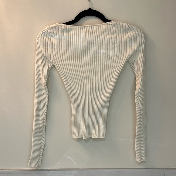 H&M Ribbed Sweatheart Neck Top - Picture 7 of 7